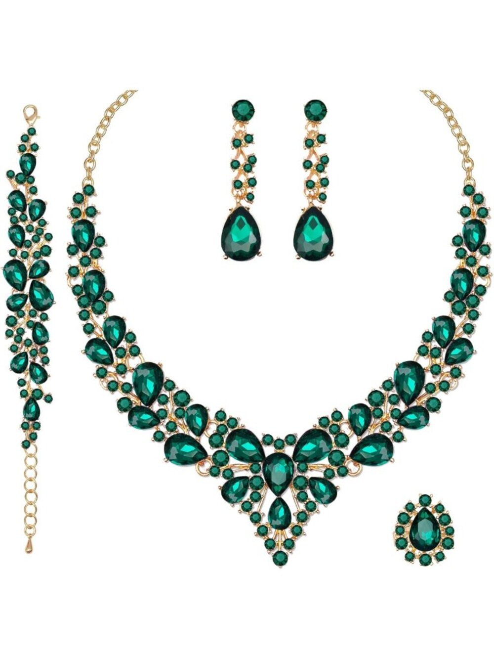 Elegant Crystal Jewelry Set for Formal Events | Stunning Gown Accessories